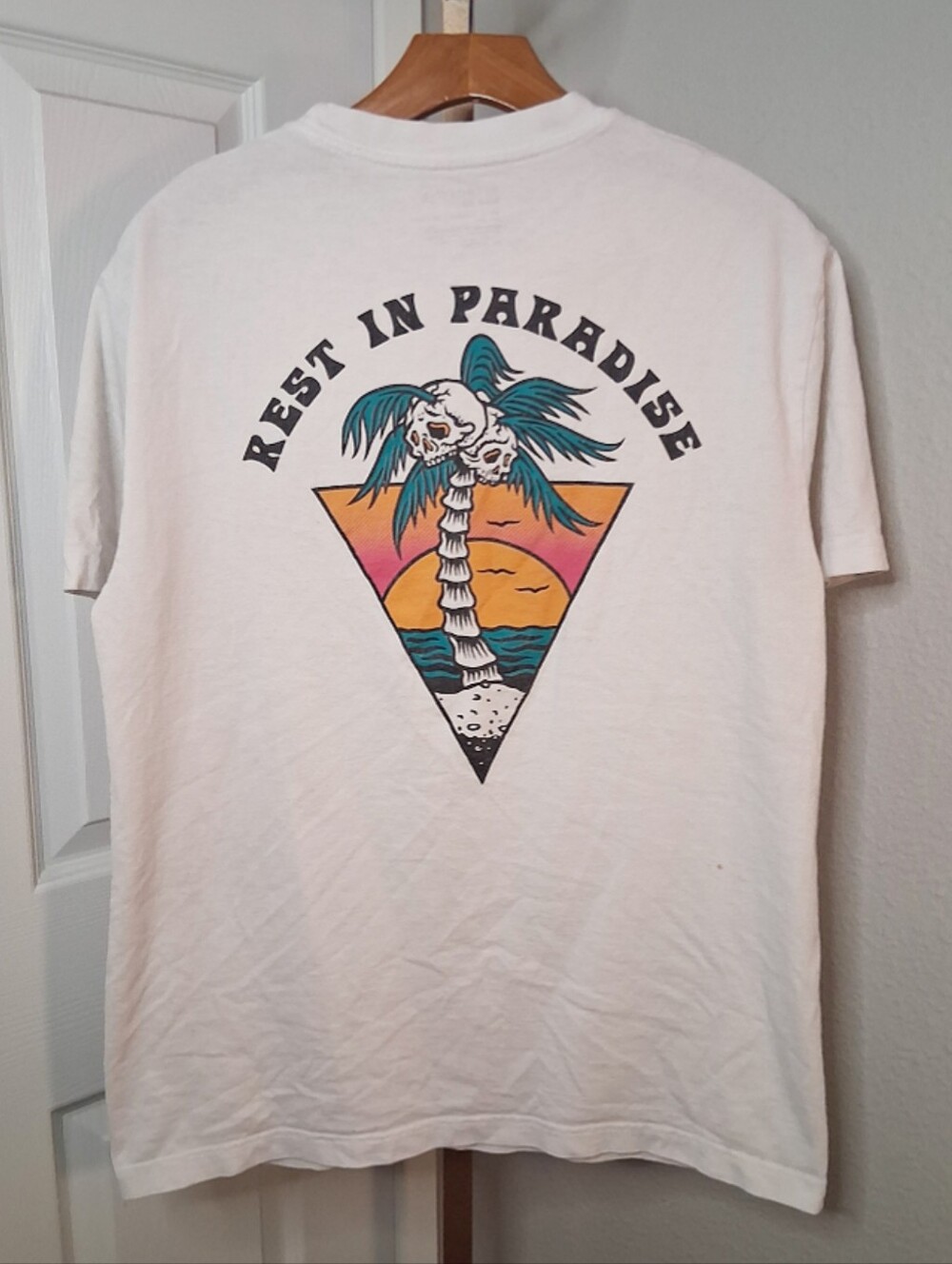 Retrofit Large Rest In Paradise T Shirt White